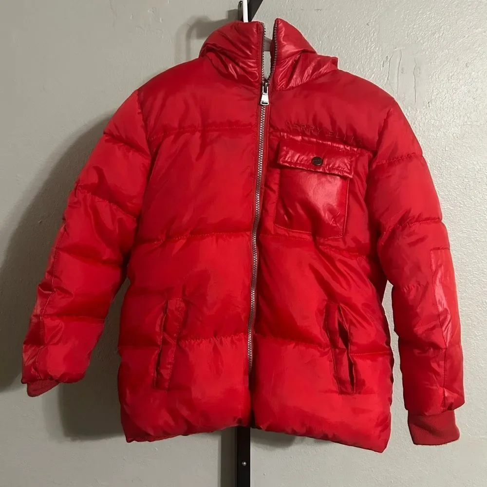 Perry Ellis boys red puffer jacket 10/12